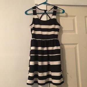 Black and White Striped Dress